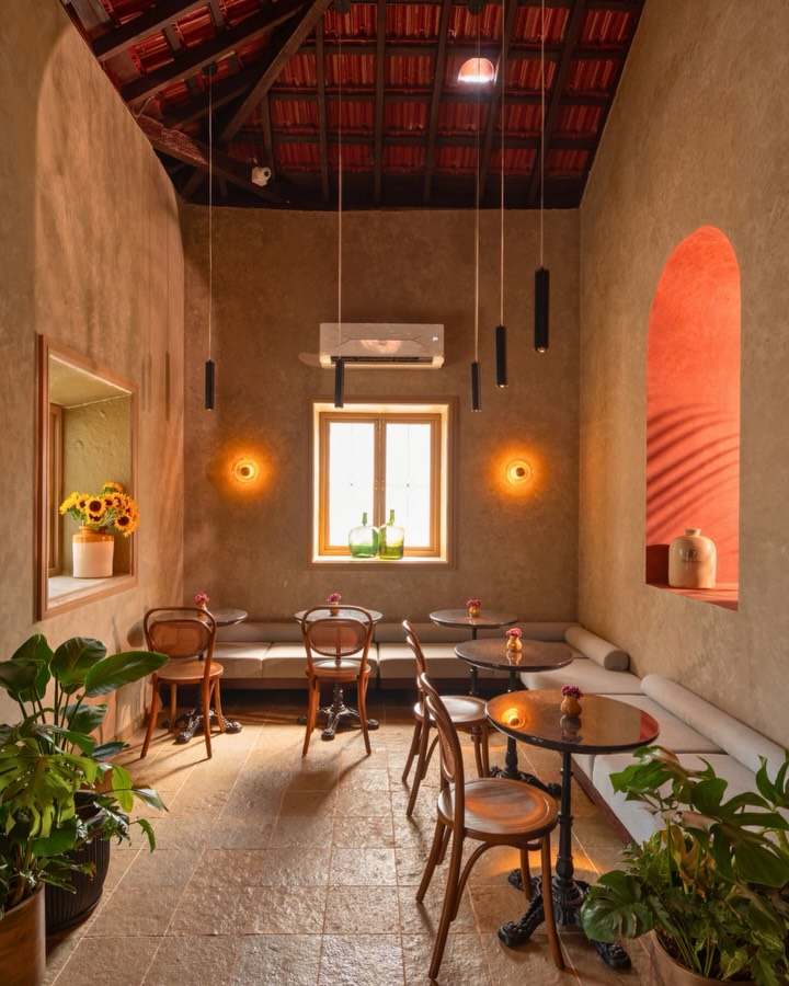 Indiroom interior at Pincode Bungalow, Goa